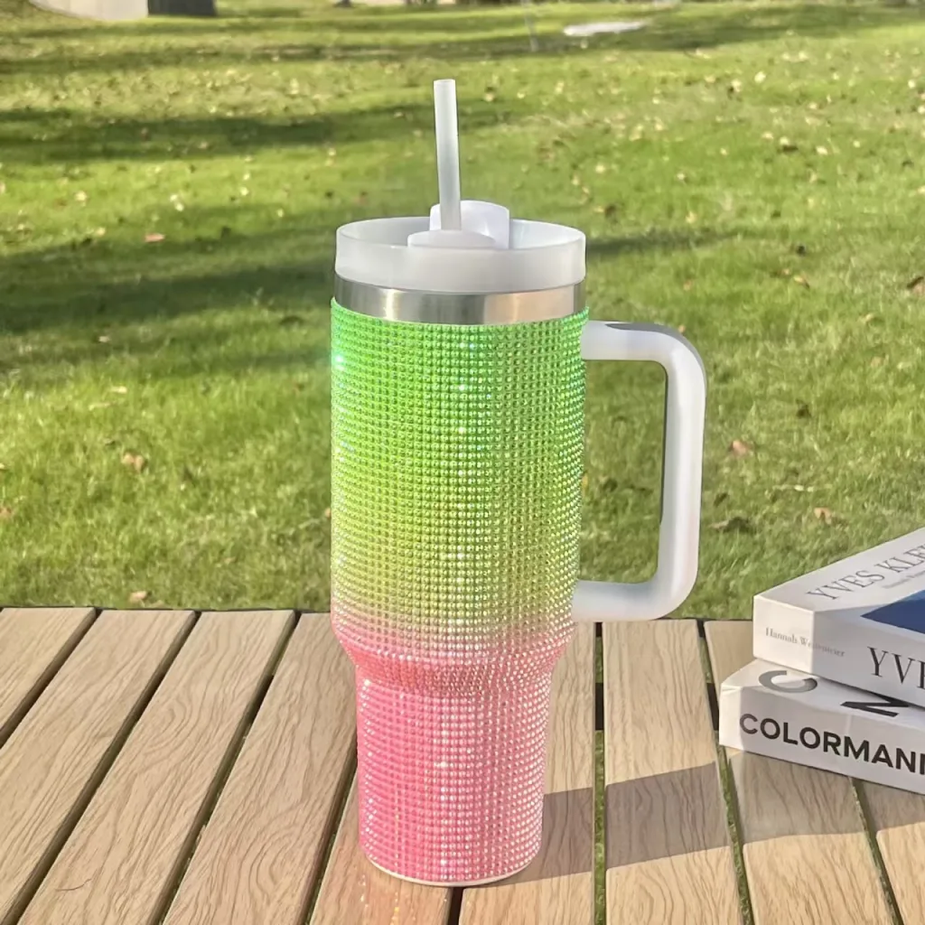custom diamond gradient tumbler