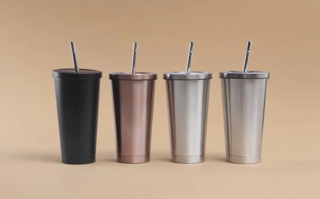 Insulated coffee tumbler with leak-proof lid