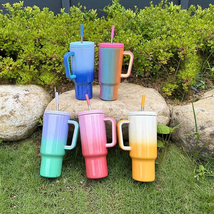 gradient tumbler with UV spray technology