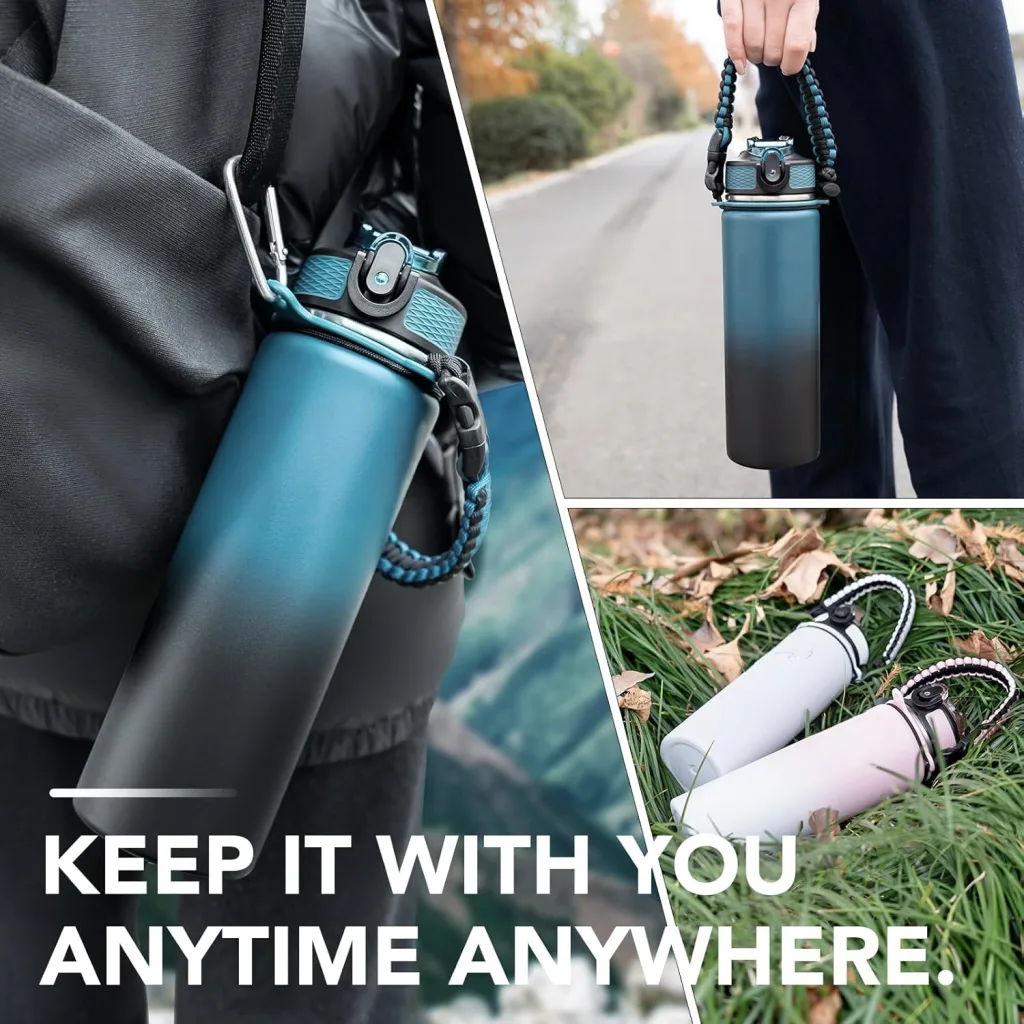 the gradient tumbler’s aesthetic makes it far more appealing than a plain water bottle.