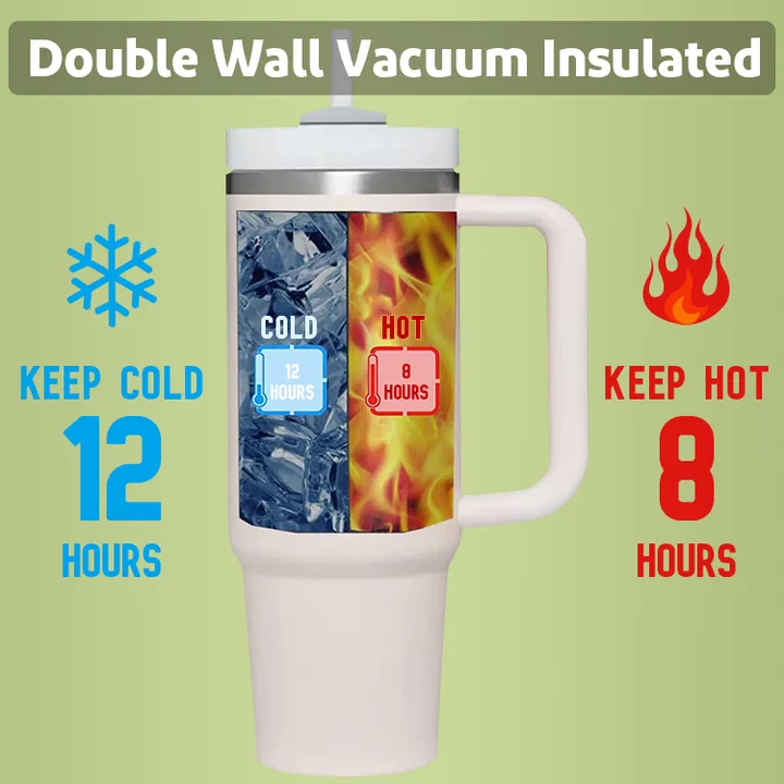 A vacuum flask bottle keeps your coffee hot for hours or your iced drinks cold well beyond an hour