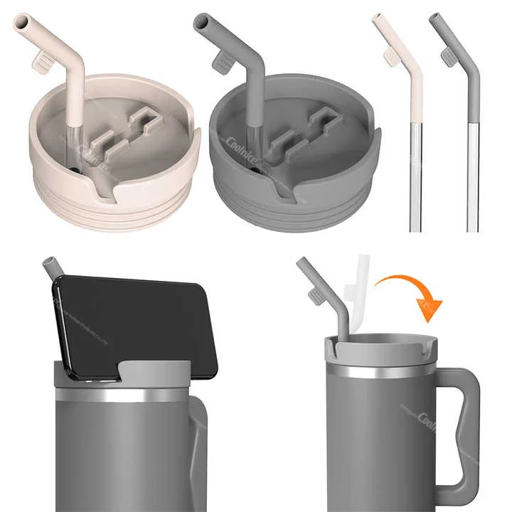 custom your gradient tumbler at coolnice tumbler can have Reusable straws