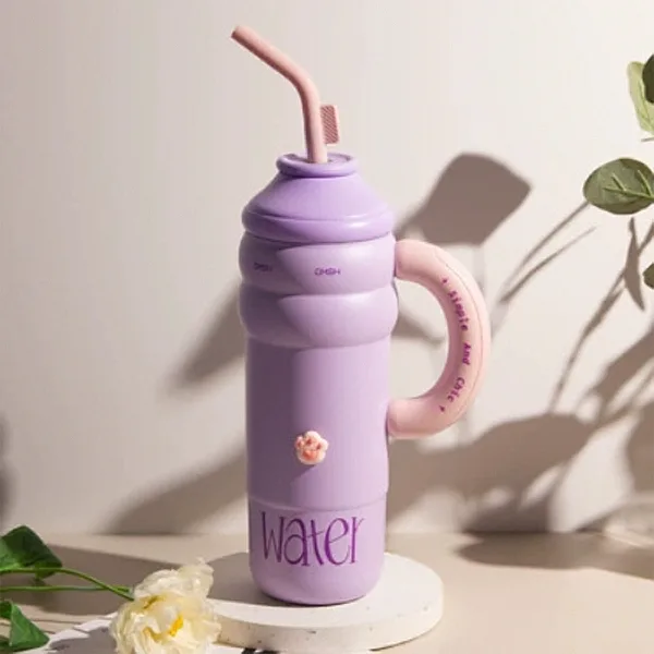 tumbler with colorful powder coating