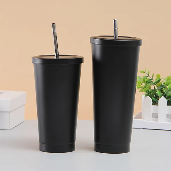 Custom Coffee Tumbler with Straw