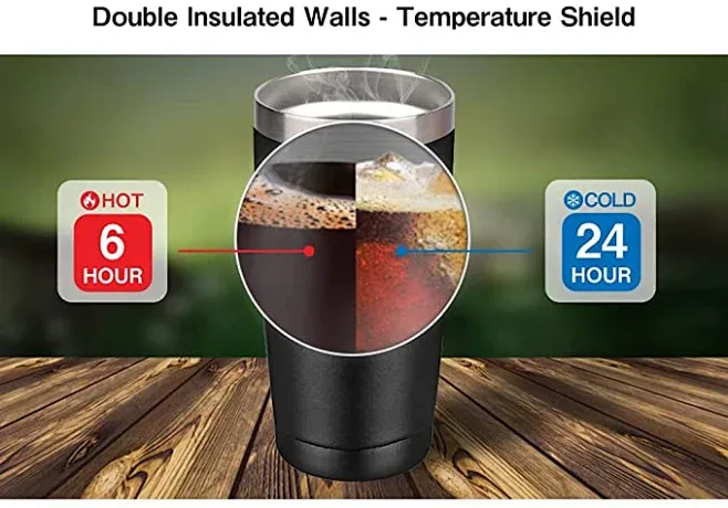 Gradient tumbler with Double-wall insulation for all-day temperature control