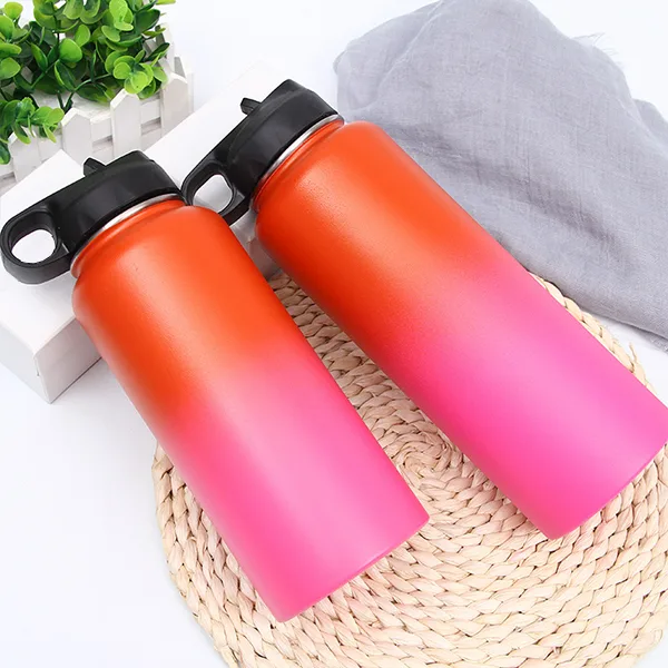 green gradient tumbler with ergonomic handle