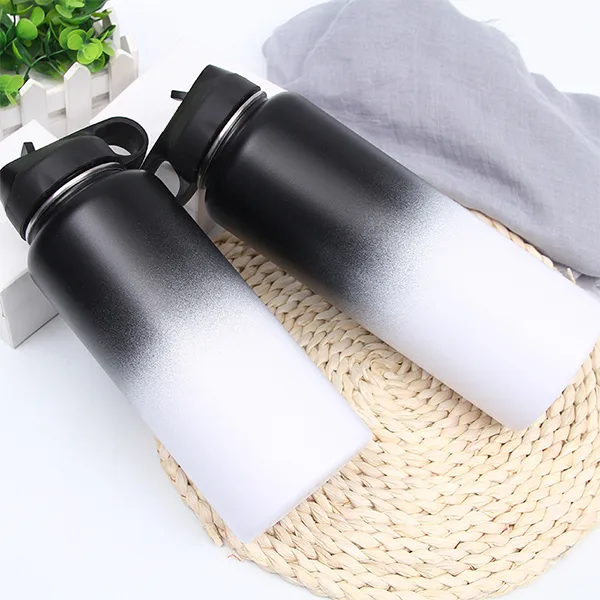promotional gift gradient tumbler with lid