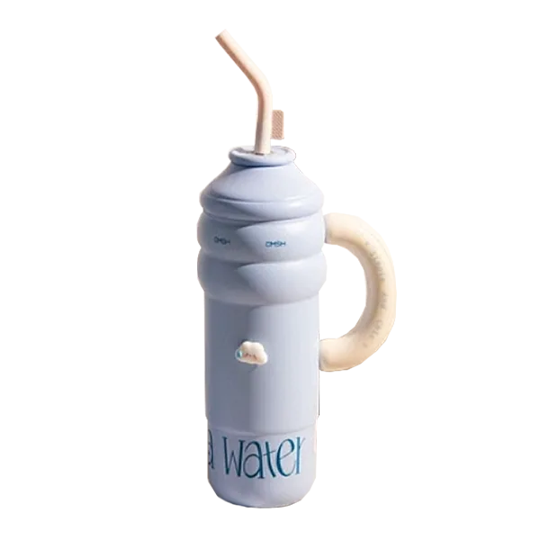 Leisure Tumbler With Handle And Lid 880ml Large Capacity Cold Drink Cup