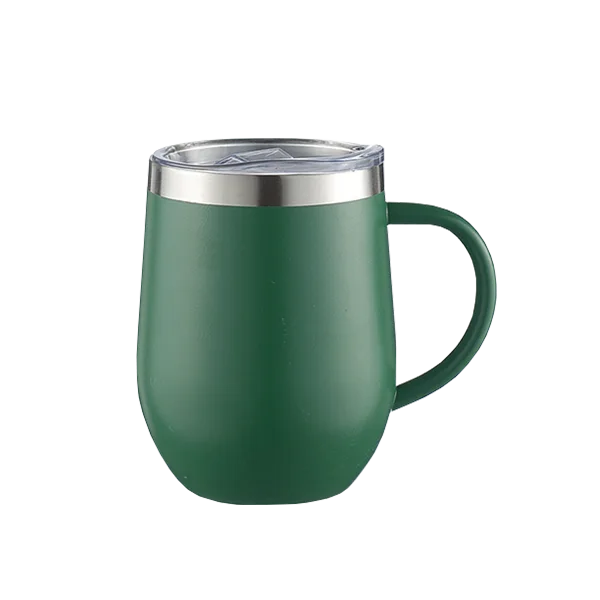 Portable 12oz Travel Coffee Tumbler with Handle Custom Printing