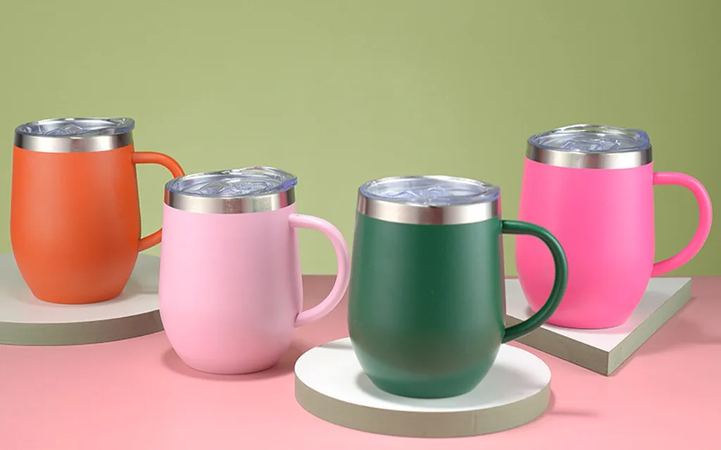 12oz coffee tumbler with handle
