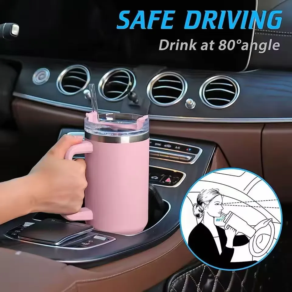 Choosing a cup in car between a travel mug and a tumbler often comes down to size