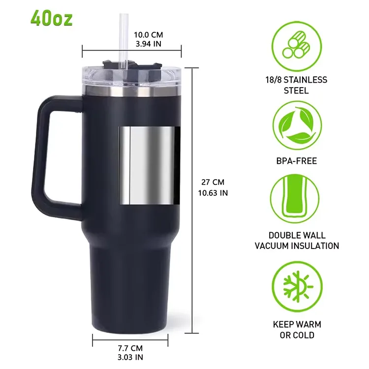 Portable Thermal Cup Stainless Steel Coffee Travel Mug Tumbler
