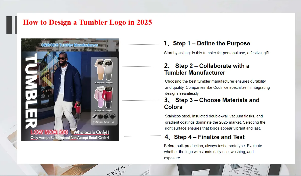 Personalized your tumbler --How to Design a Tumbler Logo in 2025