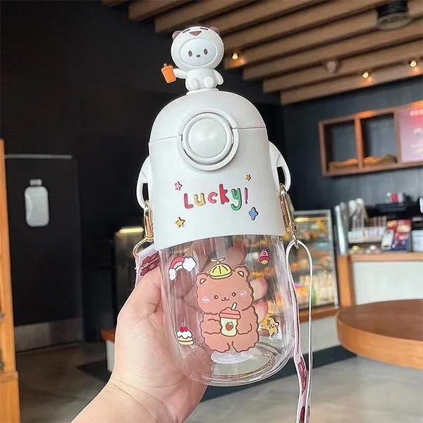 cute plastic tumbler with straw