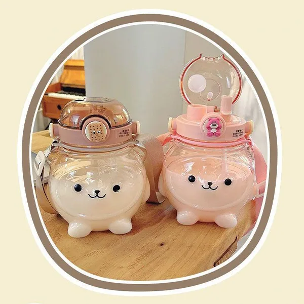 cute 1000ml plastic tumbler
