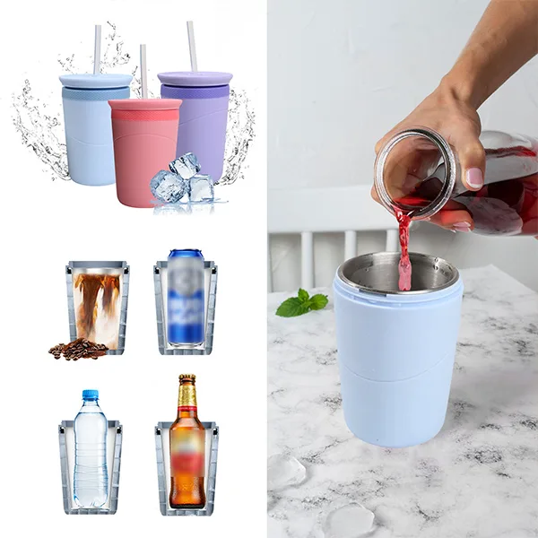 multi functional cooling tumbler for cold drink cooling