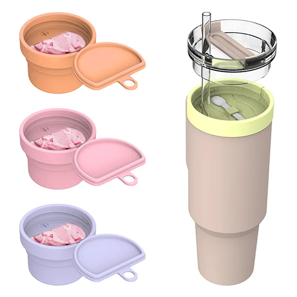 tumbler ice cream cup with tumbler lid hole
