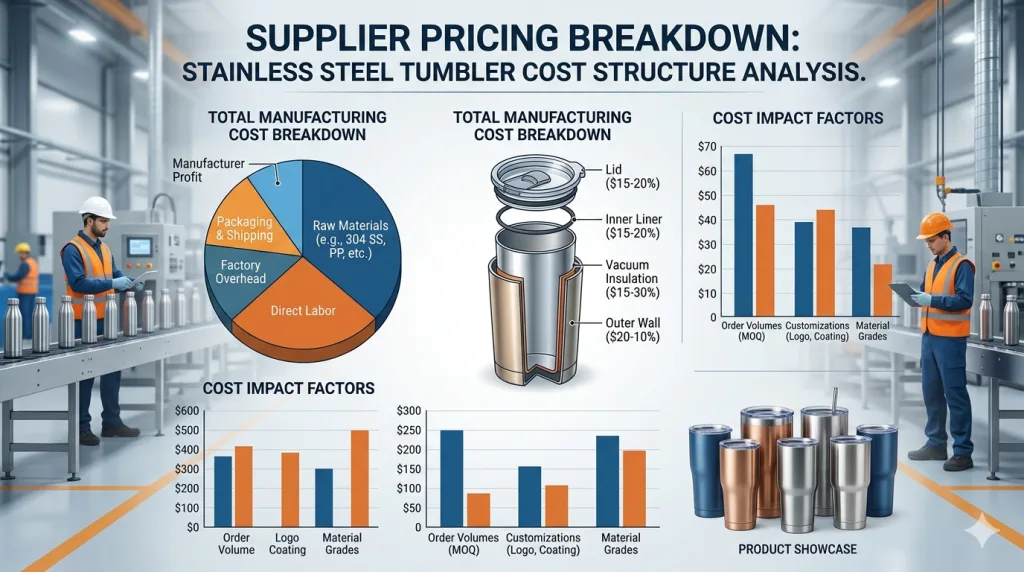 tumbler supplier pricing breakdown cost structure analysis